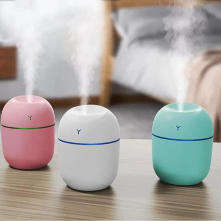 ( Pack of 2 )Portable Mini Air Humidifier |USB Desktop Humidifier |With LED Night Lamp