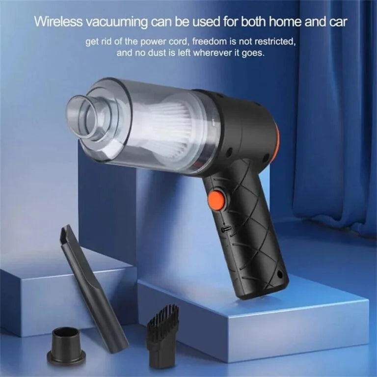 3 in 1 Portable Vacuum Cleaner Duster Blower Air Pump Wireless Handheld Clean