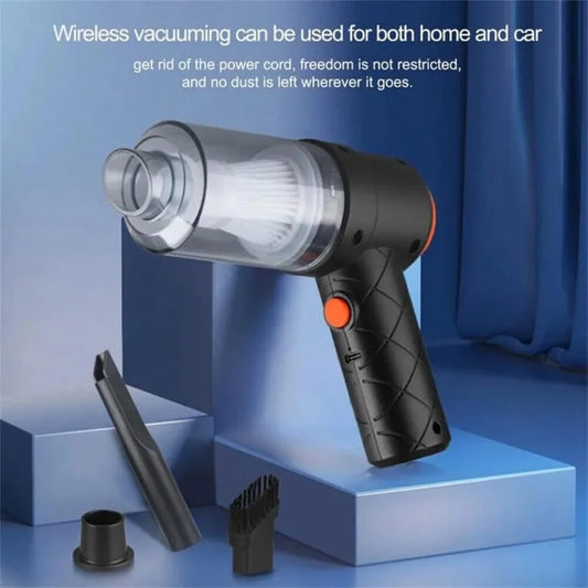 3 in 1 Portable Vacuum Cleaner Duster Blower Air Pump Wireless Handheld Clean
