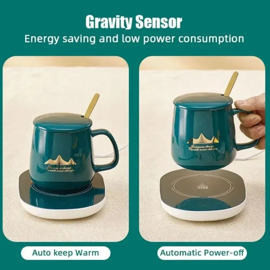 Openi – Electric Coffee Mug Warmer with Ceramic Mug Set