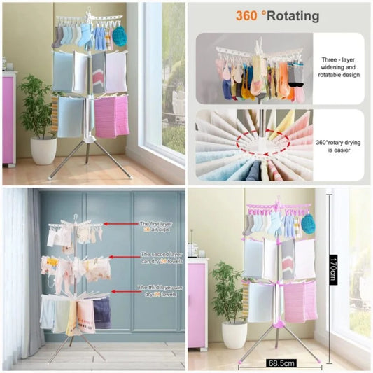 Foldable Laundry Clothes Drying Rack
